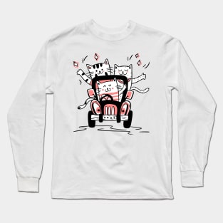 Three Cats Three Moods Long Sleeve T-Shirt